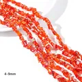 4-9mm irregular orange-red Millefiori glass beads for DIY jewelry making and crafts - 4-9mm / Orange Red