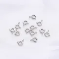 Cierres de anillo de resorte plateados para crear collares y pulseras de bisutería - 5mm (1 Pieza) / Oro blanco