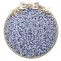 Lustrous light blue 3/4mm faux jade glass seed beads for DIY jewelry making - 3mm Hole Diameter approx 0.8mm 20g/bag approx 660pcs / Azure Blue