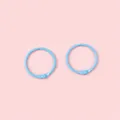 Anillas de aleación azul macarrón para manualidades DIY y llaveros, set de dos unidades - Azul