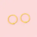 Par de anillos de encuadernación de metal amarillo macaron con cierre de bisagra - Amarillo