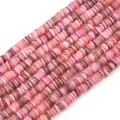 Perline heishi in conchiglia naturale rosa per creazione gioielli boho fai da te - 6mm (38cm/Filo, Circa 190-200 Pezzi) / Rosa