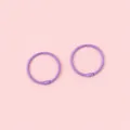 Juego de dos anillas de aleación lavanda con bisagra para manualidades y proyectos DIY - Púrpura