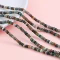 Handmade Ocean Jasper saucer beads in earthy tones for DIY jewelry and bracelet making - 2x4mm (Hole Approx. 0.8mm), 38cm/Strand (Approx. 160 Beads) / India Agate