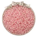 Pink translucent 3/4mm glass seed beads for DIY jewelry making in a decorative dish - 4mm Hole Diameter approx 1mm 20g/bag approx 300pcs / Orange Red