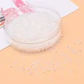 Weiße schillernde 2,5mm Glasperlen für DIY-Schmuckherstellung in einer Plastikdose - 2,5 mm (Öffnung 1 mm, 10 g/Packung) / Perlweiß