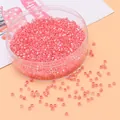 2,5 mm rosa transluzente Glasperlen mit Perlglanz-Effekt für DIY-Schmuckherstellung - 2,5 mm (Öffnung 1 mm, 10 g/Packung) / Rosa