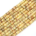 Natural yellow shell heishi beads for DIY jewelry making and bracelet crafting - 6mm (38cm/Strand, Approx 190-200 Pieces) / Yellow