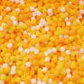 Mix of orange, yellow and white craft pompoms for creative DIY Christmas decorations - Pack of 200 / Yellow Series / 0.8cm
