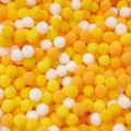 Mix of white yellow and orange fluffy pom-poms for creative DIY Christmas crafts - 100pcs Pack / Yellow Series / 1.5cm