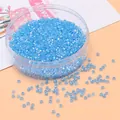 Irisierende hellblaue 2,5mm Glasperlen für DIY-Schmuckherstellung und Handwerk - 2,5 mm (Öffnung 1 mm, 10 g/Packung) / Himmelblau