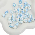 Blue and white star-shaped ceramic beads with iridescent glaze for DIY jewelry - Shell / 5 Pieces/Pack (14x12mm) / Blue