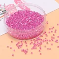 2,5 mm perlrosa Glasperlen für DIY-Schmuck in einer runden Kunststoffbox - 2,5 mm (Öffnung 1 mm, 10 g/Packung) / Rosapurpur