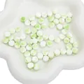 DIY ceramic beads 6x15mm rectangle shape with green marble pattern for jewelry making - Round Shape / 5 Pieces/Pack (4x8mm) / Green