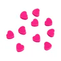 DIY craft kit featuring 10 bright pink heart-shaped beads for handmade jewelry making - 30 Pcs/Pack / Rose Red
