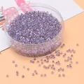 Lavendel-Glasperlen 2,5mm mit Perlmuttglanz in einer Dose für DIY-Schmuck - 2,5 mm (Öffnung 1 mm, 10 g/Packung) / Balsamenviolett