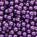 Glossy purple 10mm ABS imitation pearl beads with holes for DIY jewelry and crafts - 4mm (Approx 1000pcs) / Deep purple
