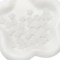 Translucent cream white flower beads in five-petal shape for DIY jewelry making - 13x12mm (10 Pieces/Pack) / Jelly White