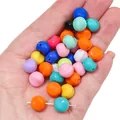 Perle in acrilico irregolari e colorate per creazione di gioielli fai-da-te misti - 50 Pezzi/Confezione (10mm) / colori misti casuali