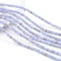 Blue and brown natural shell disc spacer beads for DIY jewelry making sets - 4mm (Approx 200-230 Pieces/Pack) / Blue