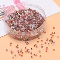 Mischung aus 2,5 mm Perlmutt Glasperlen in transparenter Box für DIY Schmuckherstellung - 2,5 mm (Öffnung 1 mm, 10 g/Packung) / Kaffee-Mix