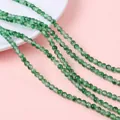Natural green Huaqing jade round beads for DIY jewelry and necklace making - Natural Huaqing Jade / 4mm