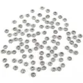 Antique silver zinc alloy flower spacer beads for DIY necklace and bracelet jewelry making - 50 Pieces/Pack (6mm Diameter) / Electroplated Antique Silver