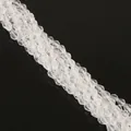 Strand of 5x7mm teardrop faceted crystal glass beads in transparent finish for DIY - 5x7mm (Approx. 65 Beads) / Clear White