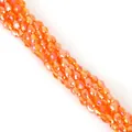 Faceted orange crystal teardrop beads for jewelry making with high-shine finish - 5x7mm (Approx. 65 Beads) / Light Orange Red AB