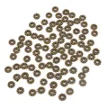 Bulk antique bronze zinc alloy flower spacer beads for DIY jewelry making and bracelets - 50 Pieces/Pack (6mm Diameter) / Antique Bronze