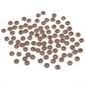 Antique bronze zinc alloy flower spacer beads for DIY jewelry making and bracelet crafting - 50 Pieces/Pack (6mm Diameter) / Antique Red Copper