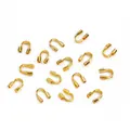Protectores de hilo dorados en forma de U para crear joyas y collares DIY - 4x4mm (100 Unidades/Paquete) / Dorado