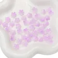 Lavender frosted resin sakura flower beads for DIY bracelet and hair accessory making - 11mm (10 Pieces/Pack) / Gradient Lilac