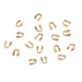 Protège-fils en forme de U dorés polis pour la création de bijoux faits main et colliers - 4x4mm (100 Pièces/Paquet) / Or KC Électroplaqué