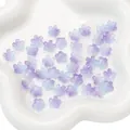 Handmade DIY flower beads with purple and blue gradient finish on white tray - 11mm (10 Pieces/Pack) / Gradient Haze Blue