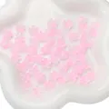 Pink frosted cherry blossom glass beads for DIY jewelry making and bracelets - 11mm (10 Pieces/Pack) / Gradient Light Pink