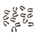 Protege-fils en forme de U de 4x4mm fini bronze antique pour accessoires de bijoux DIY - 4x4mm (100 Pièces/Paquet) / Bronze Antique