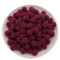 Sfere in rete di poliestere magenta scuro da 15 mm per accessori per capelli fai-da-te - 15mm (30 pezzi/confezione) / Bordeaux