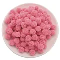Stock di palline di tulle rosa 15 mm per accessori per capelli fai da te fatti a mano - 15mm (30 pezzi/confezione) / Rosso rosa