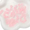 Pink translucent cherry blossom glass beads for DIY handmade jewelry and bracelets - 11mm (10 Pieces/Pack) / Light Pink