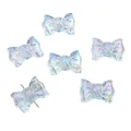 Translucente blauwe vlinder kralen van acryl met iriserende afwerking en recht gat - 4 Stuks/Verpakking (16x24mm) / Irriserend Blauw