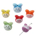 Selection of colorful cute animal ceramic beads for DIY jewelry making accessories - Little Rabbit Head Style / 12x11mm (10 Pcs/Pack)