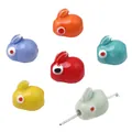 Colorful ceramic rabbit beads for DIY jewelry making in six vibrant glossy finishes - Rabbit Style / 13x13mm (10 Pcs/Pack)