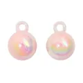 Light pink iridescent 16mm acrylic round beads for DIY handmade keychains and charms - Pink