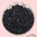 Schwarze 4x4mm Acrylperlen in Würfelform für DIY-Schmuck, ca. 400 Stück im glänzenden Set - 4x4mm (ca. 400 Stück/Packung) / Schwarz