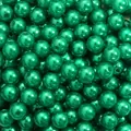 Perles d'imitation ABS vert émeraude 4-10 mm polies avec trous pour création de bijoux - 4mm 29g/Pack (Environ 1000 Pcs) / Vert foncé