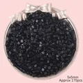 5x5mm schwarze Acryl Würfelperlen für DIY-Schmuck in eleganter Goldener Schale - 5x5mm (ca. 170 Stück/Packung) / Schwarz