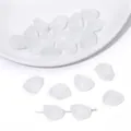 Mattierte weiße halbtransparente Blumenperlen für DIY-Handgefertigten Schmuck - Weiß 10 Stück/packung / Ungefähr 12 X 15 Mm Öffnung Ungefähr 1 Mm