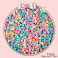 Macaron-Farben quadratische Acrylperlen 5x5mm für DIY-Schmuckherstellung 170 Stück - 5x5mm (ca. 170 Stück/Packung) / Macaron-Farbe