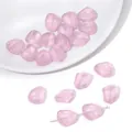 Rosa mattierte facettierte Glasperlen für DIY-Schmuck und handgemachte Armbänder - Rosa 10 Stück/packung / Ungefähr 12 X 15 Mm Öffnung Ungefähr 1 Mm